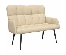 Dviejų vietų sofa Kreminė 115 x 61 x 87 cm audinys
