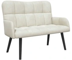 Dviejų vietų sofa Kreminė 115 x 61 x 87 cm Aksomas