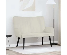 Dviejų vietų sofa Kreminė 115 x 61 x 87 cm Aksomas