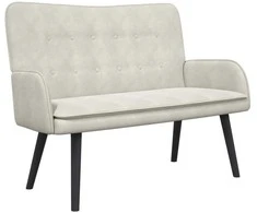 Dviejų vietų sofa Kreminė 115 x 61 x 87 cm Aksomas