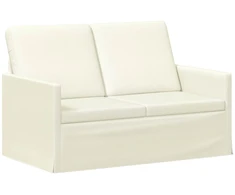 Dviejų vietų sofa Kreminė 130 x 81 x 82 cm Kordūrinis audinys