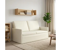 Dviejų vietų sofa Kreminė 150 x 81 x 82 cm Kordūrinis audinys