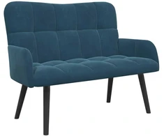Dviejų vietų sofa Mėlyna 115 x 61 x 87 cm Aksomas