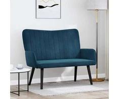 Dviejų vietų sofa Mėlyna 115 x 61 x 87 cm Aksomas