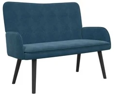 Dviejų vietų sofa Mėlyna 115 x 61 x 87 cm Aksomas