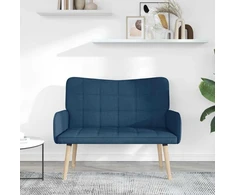 Dvitaškė sofa Mėlyna 115 x 61 x 87 cm Audinys
