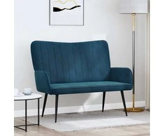 Dviejų vietų sofa Mėlyna 115 x 61 x 87 cm Aksomas