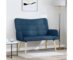 Dviejų vietų sofa Mėlyna 115 x 61 x 87 cm audinys