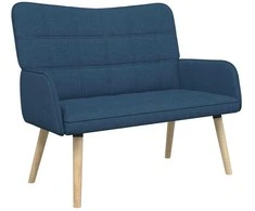 Dviejų vietų sofa Mėlyna 115 x 61 x 87 cm audinys