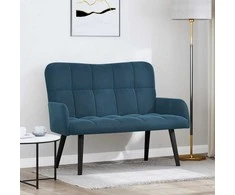 Dviejų vietų sofa Mėlyna 115 x 61 x 87 cm Aksomas