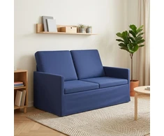 Dviejų vietų sofa Policijos mėlyna 130 x 81 x 82 cm Aksomas