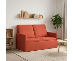 Dviejų vietų sofa Raudona oranžinė 130 x 81 x 82 cm