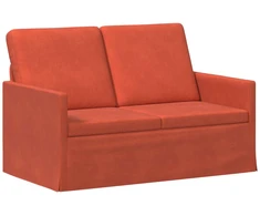 Dviejų vietų sofa Raudona oranžinė 130 x 81 x 82 cm