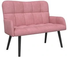 Dviejų vietų sofa Rožinė 115 x 61 x 87 cm Aksomas