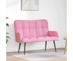 Dviejų vietų sofa Rožinė 115 x 61 x 87 cm audinys