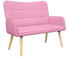 Dviejų vietų sofa Rožinė 115 x 61 x 87 cm audinys