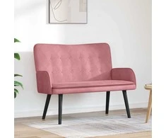 Dviejų vietų sofa Rožinė 115 x 61 x 87 cm Aksomas