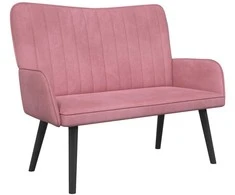 Dviejų vietų sofa Rožinė 115 x 61 x 87 cm Aksomas