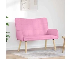 Dviejų vietų sofa Rožinė 115 x 61 x 87 cm audinys