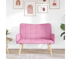Dvitaškė sofa Rožinė 115 x 61 x 87 cm Audinys