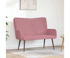 Dviejų vietų sofa Rožinė 115 x 61 x 87 cm Aksomas