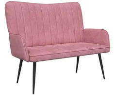Dviejų vietų sofa Rožinė 115 x 61 x 87 cm Aksomas