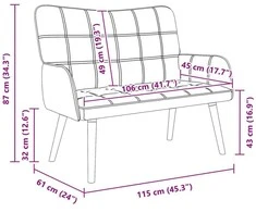 Dvitaškė sofa Rožinė 115 x 61 x 87 cm Audinys