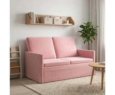 Dviejų vietų sofa Rožinė 130 x 81 x 82 cm Aksomas