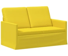 Dviejų vietų sofa Šviesi geltona 130 x 81 x 82 cm Audinys