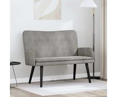 Dviejų vietų sofa Šviesiai pilka 115 x 61 x 87 cm Aksomas