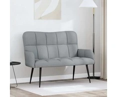 Dviejų vietų sofa Šviesiai pilka 115 x 61 x 87 cm audinys