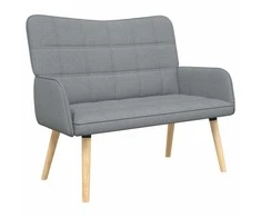 Dviejų vietų sofa Šviesiai pilka 115 x 61 x 87 cm audinys
