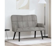 Dviejų vietų sofa Šviesiai pilka 115 x 61 x 87 cm Aksomas