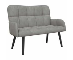 Dviejų vietų sofa Šviesiai pilka 115 x 61 x 87 cm Aksomas