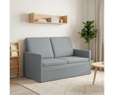 Dviejų vietų sofa Šviesiai pilka 130 x 81 x 82 cm Audinys