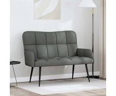 Dviejų vietų sofa Tamsiai pilka 115 x 61 x 87 cm audinys