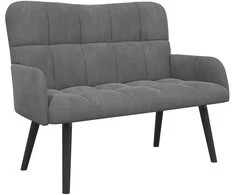 Dviejų vietų sofa Tamsiai pilka 115 x 61 x 87 cm Aksomas
