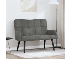 Dviejų vietų sofa Tamsiai pilka 115 x 61 x 87 cm Aksomas