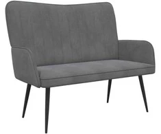 Dviejų vietų sofa Tamsiai pilka 115 x 61 x 87 cm Aksomas