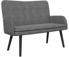Dviejų vietų sofa Tamsiai pilka 115 x 61 x 87 cm Aksomas