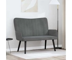 Dviejų vietų sofa Tamsiai pilka 115 x 61 x 87 cm Aksomas