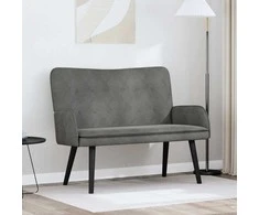 Dviejų vietų sofa Tamsiai pilka 115 x 61 x 87 cm Aksomas