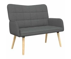 Dviejų vietų sofa Tamsiai pilka 115 x 61 x 87 cm audinys