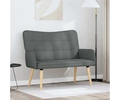 Dviejų vietų sofa Tamsiai pilka 115 x 61 x 87 cm audinys