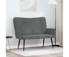 Dviejų vietų sofa Tamsiai pilka 115 x 61 x 87 cm Aksomas