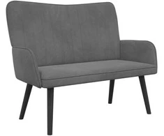 Dviejų vietų sofa Tamsiai pilka 115 x 61 x 87 cm Aksomas