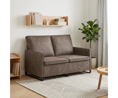 Dviejų vietų sofa Tamsiai pilka 130 x 81 x 82 cm Dirbtinė zomša