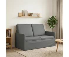 Dviejų vietų sofa Tamsiai pilka 130 x 81 x 82 cm Audinys