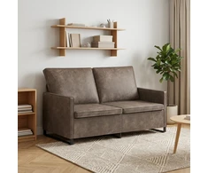 Dviejų vietų sofa Tamsiai pilka 150 x 81 x 82 cm Dirbtinė zomša