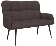 Dviejų vietų sofa Tamsiai rudas 115 x 61 x 87 cm audinys